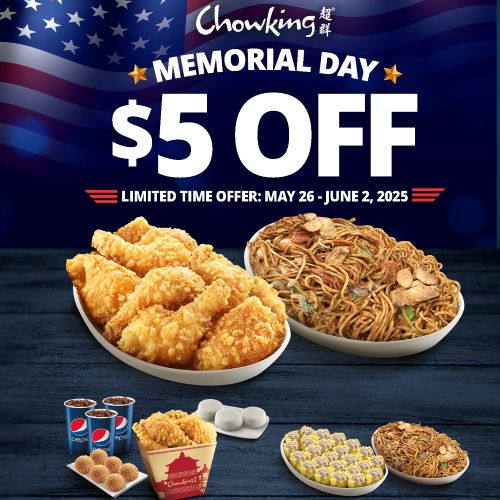 Chowking Memorial Day $5 Off Deal 2025